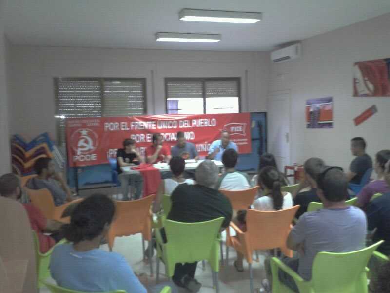 Éxito de convocatoria en el primer acto organizado por el Comité Provincial de Cordoba del Partido Comunista Obrero Español y la Federación de Jóvenes Comunistas de España en Priego de…